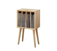 Mobile stereo Rack HiFi, Cabinet Audio HiFi, Componenti Stereo Mobiletto Portaoggetti for Vinili, Mensola Porta Giradischi for Camera da Letto e Soggiorno A 4 Livelli(Natural wood)