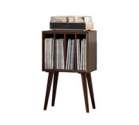 Mobile stereo Rack HiFi, Cabinet Audio HiFi, Componenti Stereo Mobiletto Portaoggetti for Vinili, Mensola Porta Giradischi for Camera da Letto e Soggiorno A 4 Livelli(Walnut)