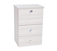 Mobile stiro asse scomparsa legno Rovere Sbiancato - 1 anta 2 cassetti