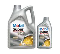 Mobile Super 3000 X1 5W-40 5L+1L=6L Olio Porsche A40 Approvazione 6 Litro