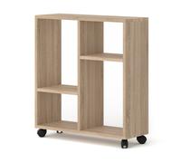 MOBILE TAVOLINO CON RUOTE PORTA PC COMODINO UFFIO CASA ROVERE 65x60x20cm TRASCO