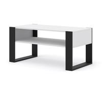 MOBILE TAVOLINO DA CAFFE' PIANO PC 2 PIANI BIANCO OPACO 100x53.20x47.50cm MONDI