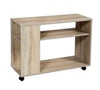 MOBILE TAVOLINO RUOTE TAVOLO PC COLAZIONE ROVERE LEGNO 8030H56 cm