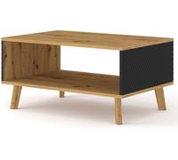 MOBILE TAVOLINO TAVOLINETTO DA CAFFE' LUXI 90x60x45cm ROVERE NERO OPACO