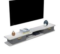 Mobile TV a parete mobile con 2 ante, console multimediale, mensola portaoggetti da appendere per soggiorno e camera da letto, 120 cm, elegante e funzionale (colore: E)
