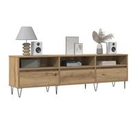 Mobile TV Antico in Legno con 6 Scomparti, Supporto TV Robusto e Stabile, Elegante Contenitore per Soggiorno per Libri, Riviste e Dvd, Spazioso e Funzionale