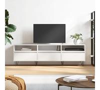 Mobile TV Antico in Legno con 6 Scomparti, Supporto TV Robusto e Stabile, Elegante Contenitore per Soggiorno per Libri, Riviste e Dvd, Spazioso e Funzionale