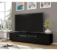 BIM Furniture Aura - Mobile basso per TV, 200 cm, da appendere o in piedi, universale, per TV, credenza, HiFi (nero opaco senza LED)