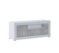 Parete Attrezzata Imperial Mobile Soggiorno TV con Mensola Salotto Legno Base Televisione Sala da Pranzo Design Moderno 200 x 41 x 46 cm Colore Bianco