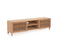 Mobile TV Beyla 2 ante in legno massello e impialliallacciato rovere 180 x 49,5 cm FSC100%