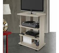 Mobile tv carrello porta televisore Pc e stampante con ruote mobiletto olmo