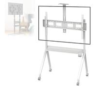 Mobile TV Cart - Supporto per lavagna bianca interattiva, con ruote a 360 gradi e dispositivo di fissaggio per e-learning in classe