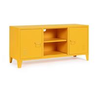 Mobile TV con 2 Ante 40x120,5x58,5 cm Cambridge in Acciaio Giallo