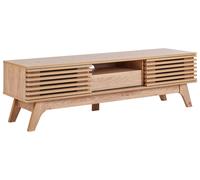 Mobile TV con ante scorrevoli e cassetto legno chiaro Detroit II