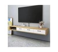 Mobile TV con contenitore Mobile TV sospeso, mobile porta, mobili for soggiorno, parete multimediale(Natural,160x23x20cm)