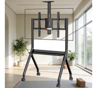 Mobile TV con rotelle per schermi da 47"-75", altezza regolabile, lavagna interattiva e supporto TV, perfetto per ufficio uso domestico