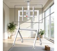 Mobile TV con rotelle per schermi da 47"-75", altezza regolabile, lavagna interattiva e supporto TV, perfetto per ufficio uso domestico