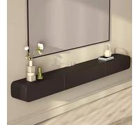 Mobile TV da parete, console multimediale galleggiante per soggiorno, mobiletto portaoggetti nero/bianco, elegante 120 cm sotto il ripiano TV - arredamento moderno per la casa