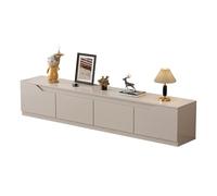 Mobile TV di lusso leggero, design ad arco, grande capacità di stoccaggio, supporto TV, armadio per intrattenimento con fori per fili (grigio, 78,7 pollici / 200 cm)