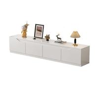 Mobile TV di lusso leggero, design ad arco, grande capacità di stoccaggio, supporto TV, armadio per intrattenimento con fori per fili (bianco, 59,1 pollici / 150 cm)