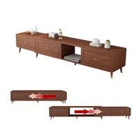 Mobile TV Estensibile con 3/4 Cassetti,Supporto TV,Tavolo Consolle Multimediale in Legno,Mobili Salvaspazio,Tavolo Allungabile per Soggiorno,Camera da Letto,Ufficio(01,L 59"-94")