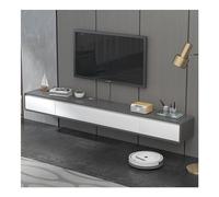 Mobile TV flottante, console multimediale a parete con 2 cassetti, armadietto moderno per piccoli appartamenti, mobile TV con ripiano sospeso funzionale
