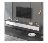 Mobile TV flottante, console multimediale a parete con 2 cassetti, soluzioni di archiviazione compatte per piccoli appartamenti, sotto il ripiano TV