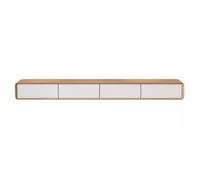 Mobile TV Galleggiante 160-240cm TV Media Console Mobile TV Galleggiante Panchina TV Multi Large Storage Sotto La TV Lowboard Con Cassetti Supporto Router(White-D,200 * 24 * 18cm)