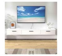 Mobile TV galleggiante con 2 cassetti, mensola per TV da parete console multimediale, console mobile per TV con armadietti, per camera da letto e soggiorno (D, 120 cm)