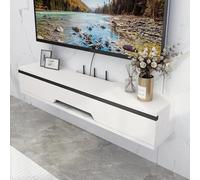 Mobile TV galleggiante con cassetti e armadietti, moderno tavolo consolle multimediale in legno per soggiorno o camera da letto