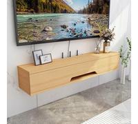 Mobile TV galleggiante con cassetti e armadietti, moderno tavolo consolle multimediale in legno per soggiorno o camera da letto