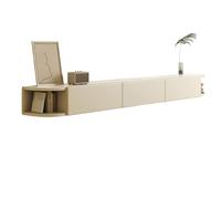 Mobile TV galleggiante da 220 cm, montaggio a parete, mensola da parete galleggiante, centro di intrattenimento galleggiante con armadietto, console multimediale da parete galleggiante per soggiorno