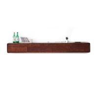 Mobile TV galleggiante in legno massello con ripiani a parete, 2 grandi ante, console multimediale moderna per intrattenimento, grande spazio per TV, larghezza 199,9 cm