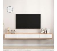 Mobile TV galleggiante per TV da 32 a 46 pollici, mobile da parete con cassetto, moderno centro di intrattenimento per soggiorno, camera da letto e ufficio.