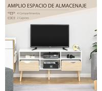 Mobile TV HOMCOM fino a 42 "con 2 cassetti 4 scomparti 117x39x57 cm