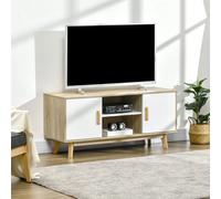 Mobile TV HOMCOM per televisori 55 pollici con 2 ante 120x40x55 cm