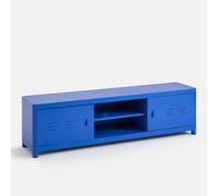Mobile TV in acciaio, larghezza 180 cm, LIVONA Blu TU