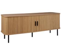 Mobile Tv in Stile Retro Legno Scuro e Nero per Televisori Fino a 54ʺ Jose