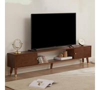 Mobile TV moderno con ante scorrevoli, consolle multimediale per soggiorno, elegante soluzione di archiviazione con ampio spazio per TV e accessori