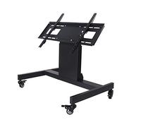 Mobile TV rack con ruote, supporto da pavimento regolabile per schermi pubblicitari e conferenze, carrello universale per TV Full Motion per una facile mobilità e display versatile