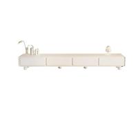 Mobile TV rotondo mobile TV bianco, soggiorno semplice, piccolo appartamento, mobili moderni console TV per il soggiorno(220x30x34cm)