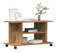 Mobile TV Ruote Rovere Artigianale 80x40x45cm Legno Multistrato Tavolino Porta Tv Mobile Per Tv Mobiletto Tv Mobile Soggiorno Moderno per Sala Studio Sala Di Ricreazione Sala Giochi Soggiorno