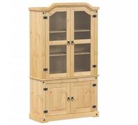 Mobile Tv Soggiorno Mobile Credenza Cucina Mobiletto Bagno Mobile Basso Soggiorno - Vetrina Corona 103,5x42x180 cm in Legno Massello di Pino per Salotto Lavanderia Soggiorno Ufficio