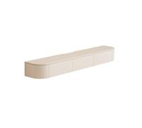 Mobile TV Sospeso, Centro Di Intrattenimento A Parete Con Luci A LED, Design Con Anta A Ribalta, Mobile TV Sospeso In Legno Con Cassetto Portaoggetti Per Soggiorno(White,180cm)