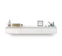 Mobile TV Sospeso, Console Multimediale A Parete Con 2 Cassetti, Mobile TV For Piccoli Appartamenti, Mensola Sospesa For Riporre Oggetti Sotto La TV(E,120cm)