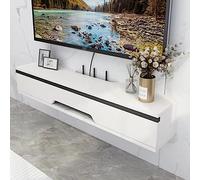 Mobile TV sospeso da parete, 130 cm, in legno, elegante mensola da appendere per soggiorno e casa, ufficio, mobile TV moderno lowboard, design salvaspazio