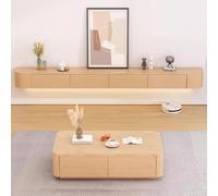 Mobile TV sospeso da parete 200 cm console multimediale con cassetti grande armadio portaoggetti per TV fino a 78,7 pollici elegante design in legno centro di intrattenimento salvaspazio