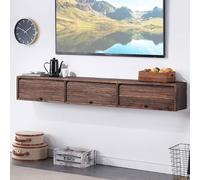 Mobile TV Sospeso,in legno,Console TV Galleggiante Multimediale Moderno,Consolle Multimediale da Parete,Adatto per il Soggiorno e la Camera da Letto,Marrone Vintage(71in/180cm)