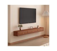 Mobile TV Sospeso Mobile TV sospeso for sotto la TV, centro di intrattenimento vintage di lusso con portaoggetti, mobile TV stretto a parete in legno con cassetti, salvaspazio Mobile TV Galleggiante(1
