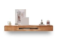 Mobile TV sospeso moderno da parete, in legno di gomma, mobile TV per soggiorno, elegante arredamento per la casa e salvaspazio, mobili dal design contemporaneo